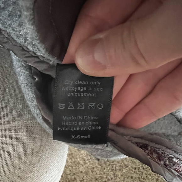 Greylin Zig zag asymmetrical cowl neck jacket from Anthropologie size xsmall - Picture 10 of 15